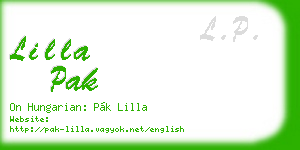 lilla pak business card